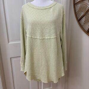 Free People We The Free OG Boho Thermal Oversized Comfy Top Tunic Glow Party M
